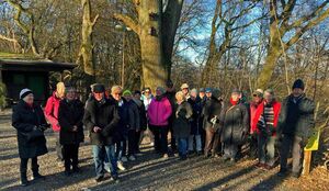 Wandergruppe vor unserer Hütte