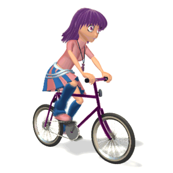 Frau fährt Fahrrad